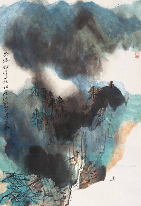 国画彩墨 | 张大千泼墨与泼彩画经典作品欣赏