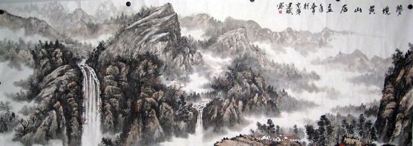 杜建斌国画山水作品欣赏