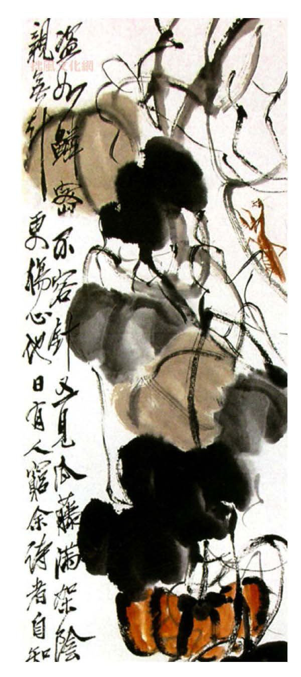 齐白石《瓜果菜蔬选集》国画作品