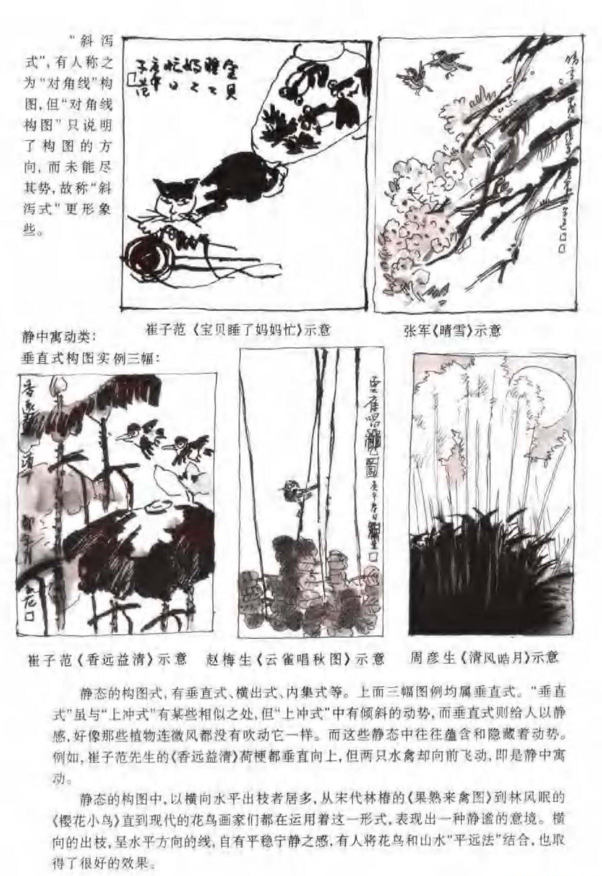 花鸟画构图法《布势格法》