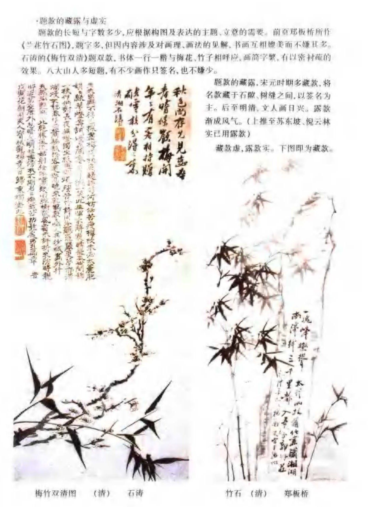 花鸟画构图法《题款钤印与构图》