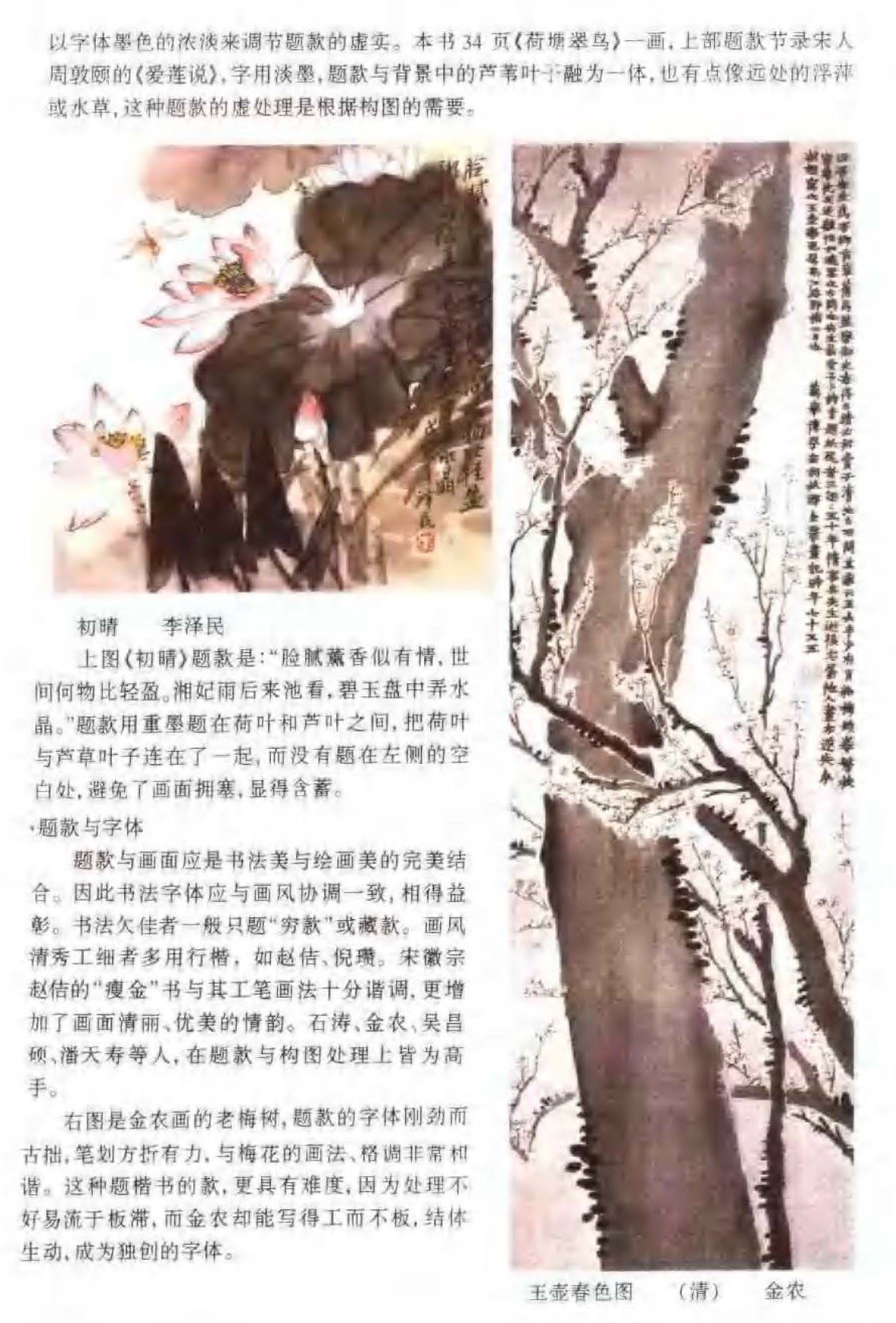 花鸟画构图法《题款钤印与构图》