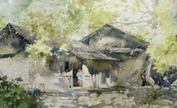 著名水彩画家教育家刘凤兰水彩风景作品