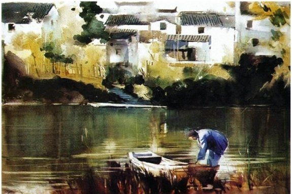 宋肇年水彩画风景作品图片欣赏