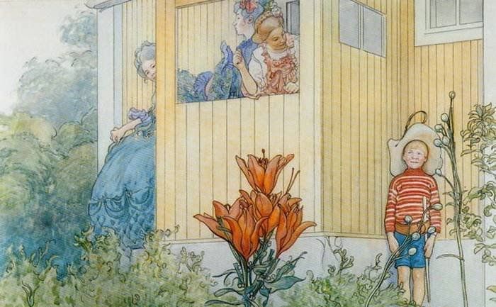 瑞典画家Carl Larsson卡尔·拉森作品