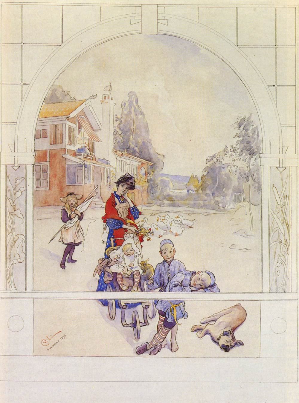 瑞典画家Carl Larsson卡尔·拉森作品