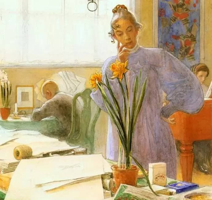 瑞典画家Carl Larsson卡尔·拉森作品