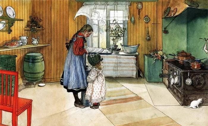 瑞典画家Carl Larsson卡尔·拉森作品