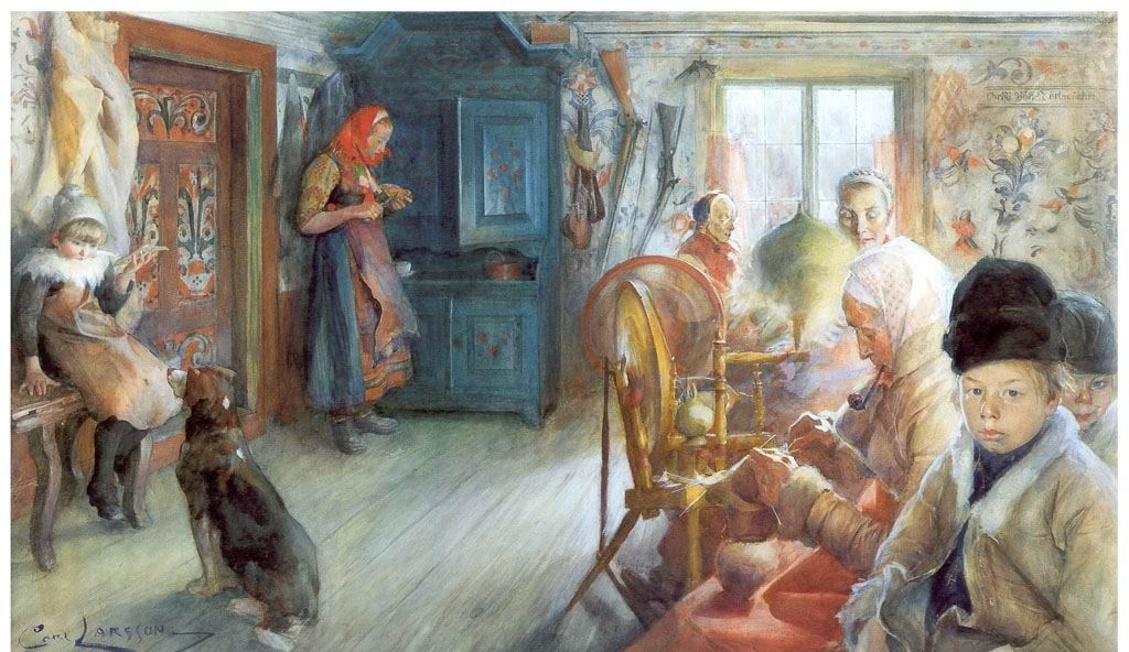 瑞典画家Carl Larsson卡尔·拉森作品