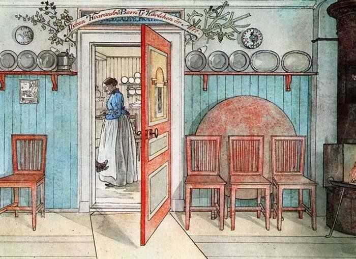 瑞典画家Carl Larsson卡尔·拉森作品