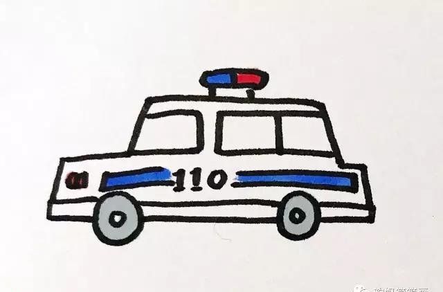 警车简笔画