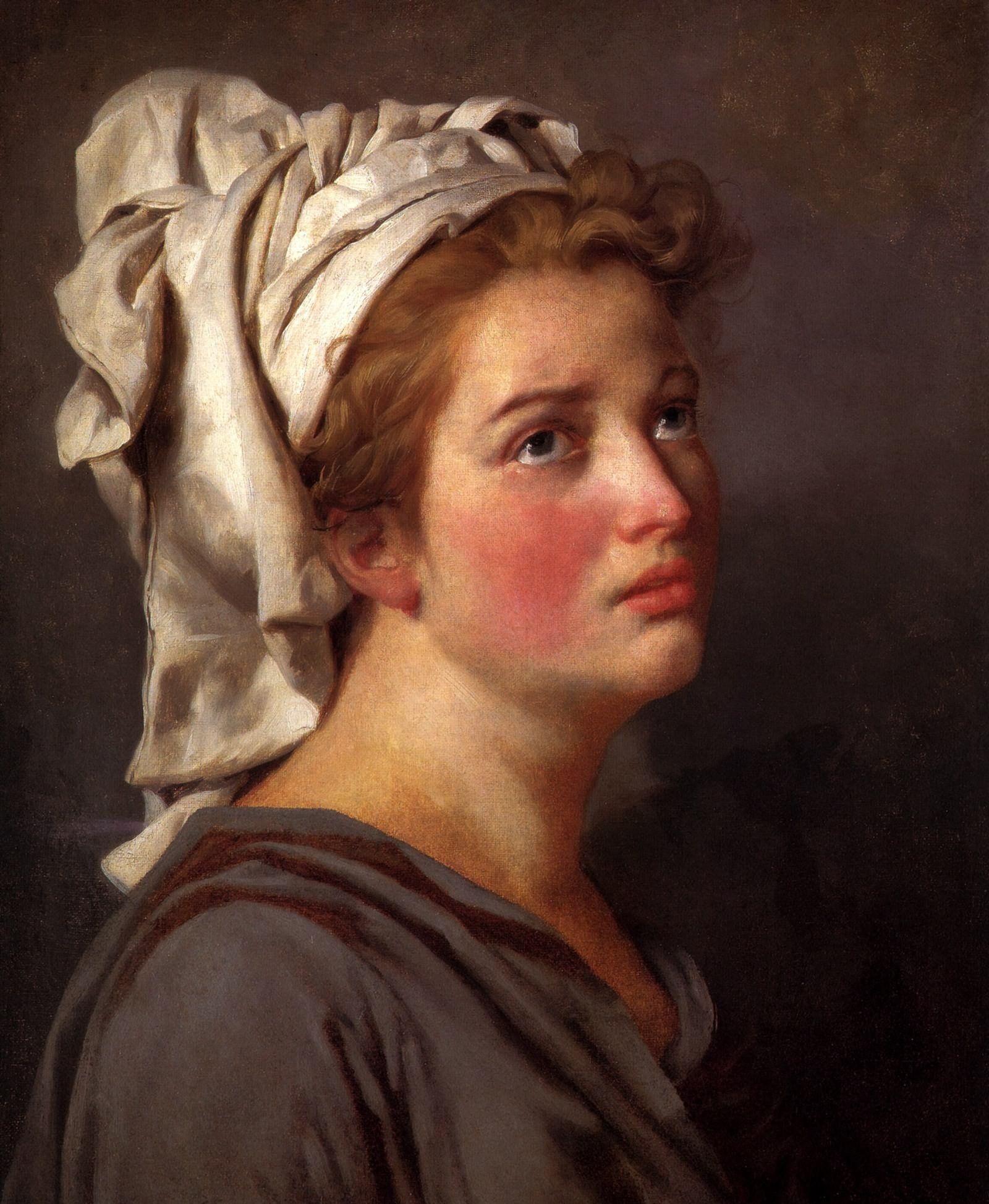 达维特《戴头巾的年轻女子》Jacques Louis David