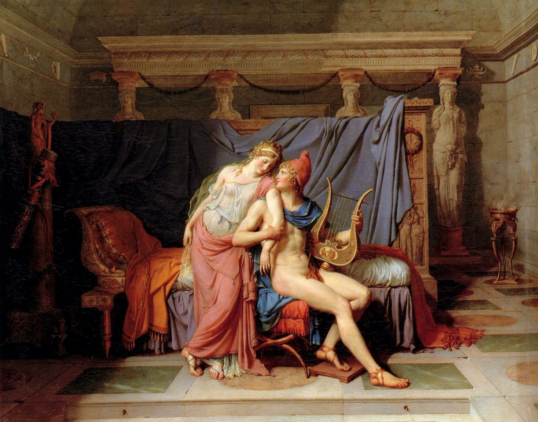 达维特《帕里斯和海伦》Jacques Louis David