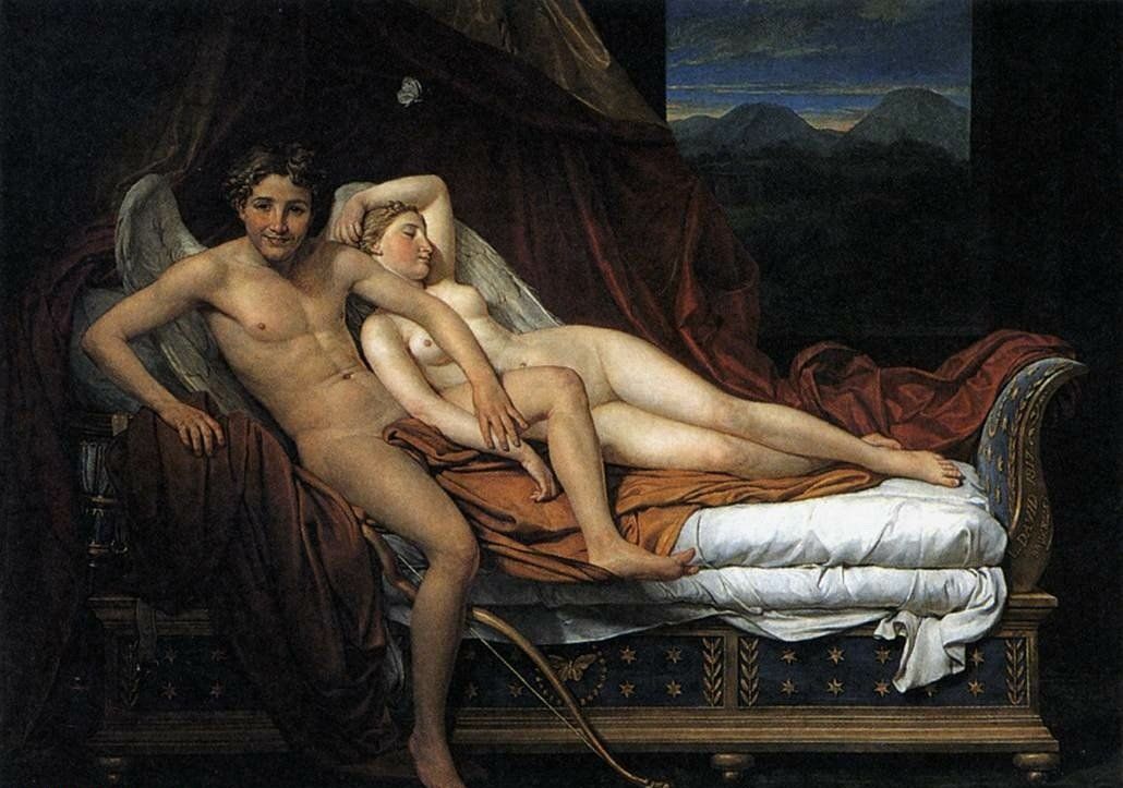 达维特《丘比特和普赛克》Jacques Louis David