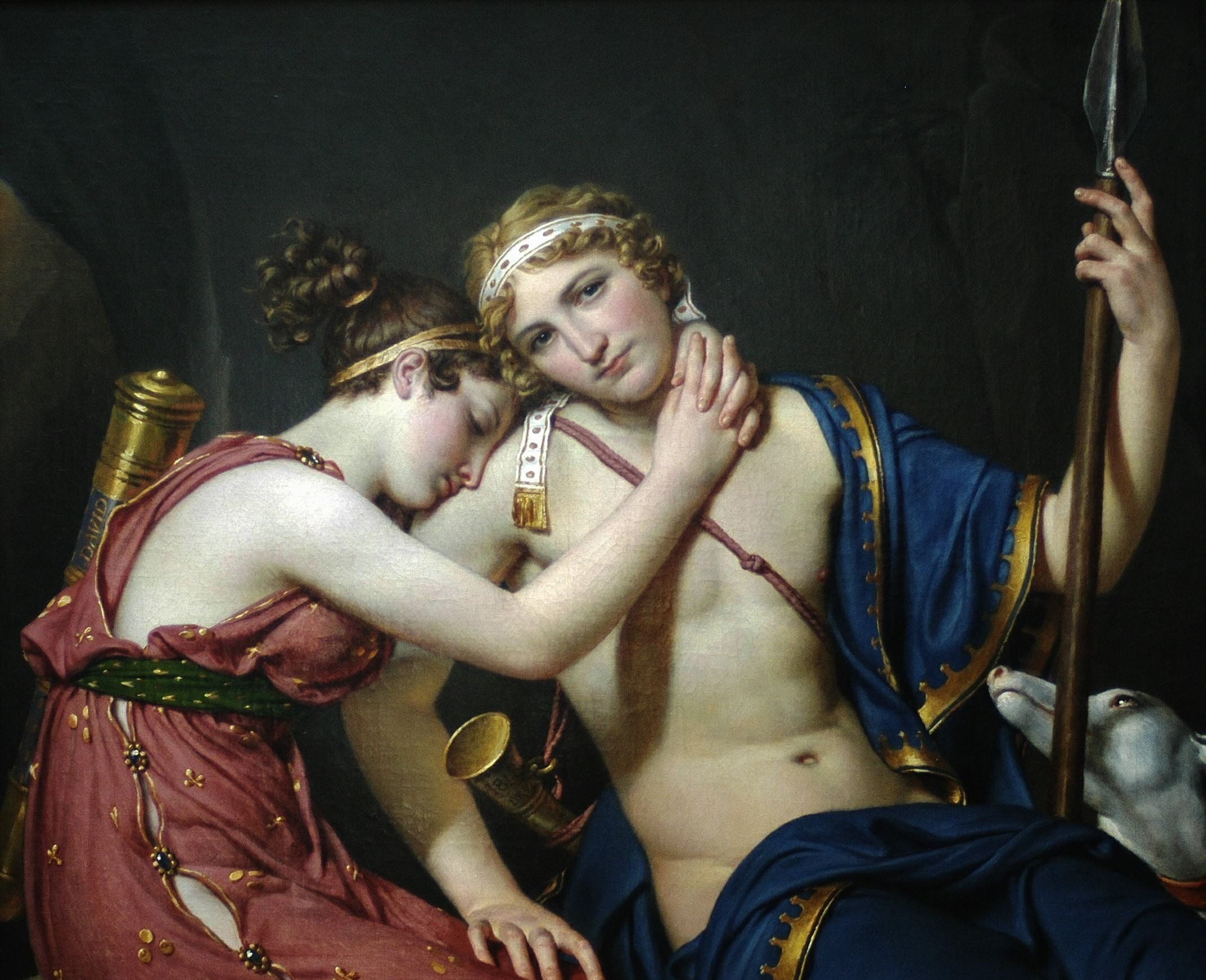 达维特《告别的勒马科斯和尤嘉丽》Jacques Louis David