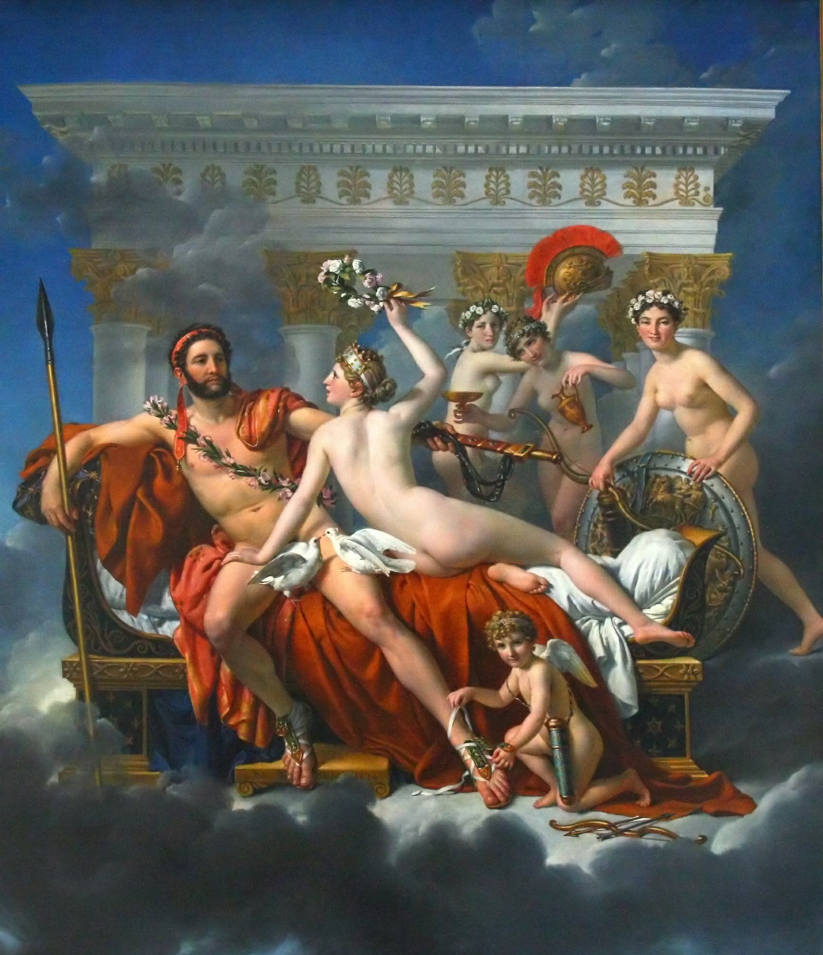 Jacques Louis David名画赏析《被维纳斯解除武装的战神马尔斯》达维特最有名的画