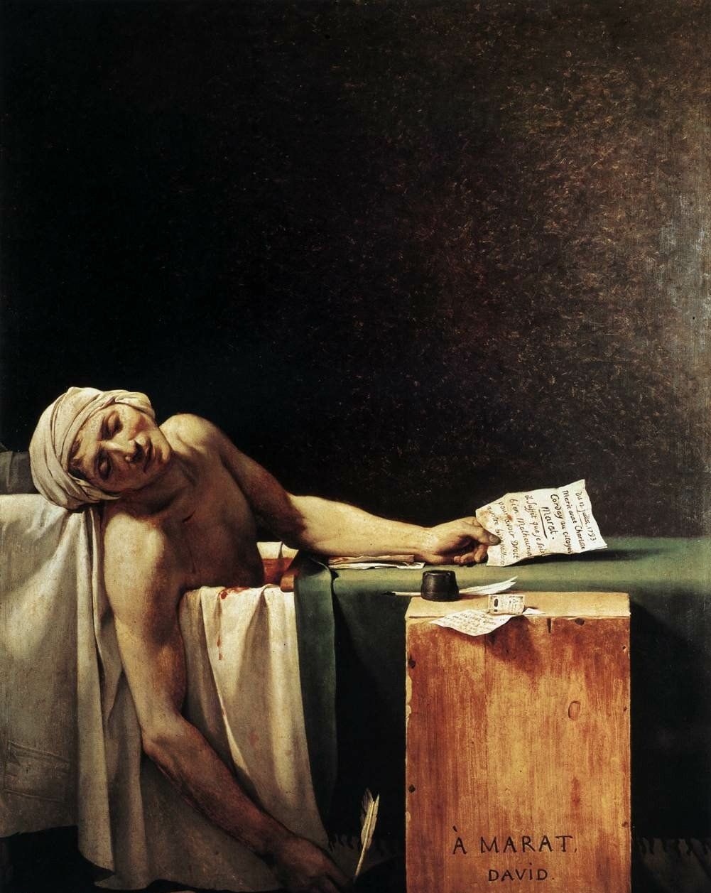 Jacques Louis David名画赏析《马拉之死》达维特最有名的画