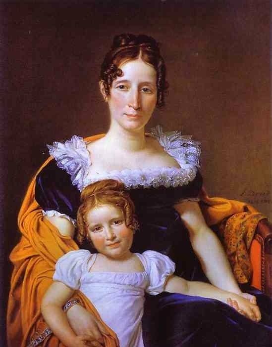 Jacques Louis David名画赏析《伯爵夫人和她的女儿》达维特最有名的画