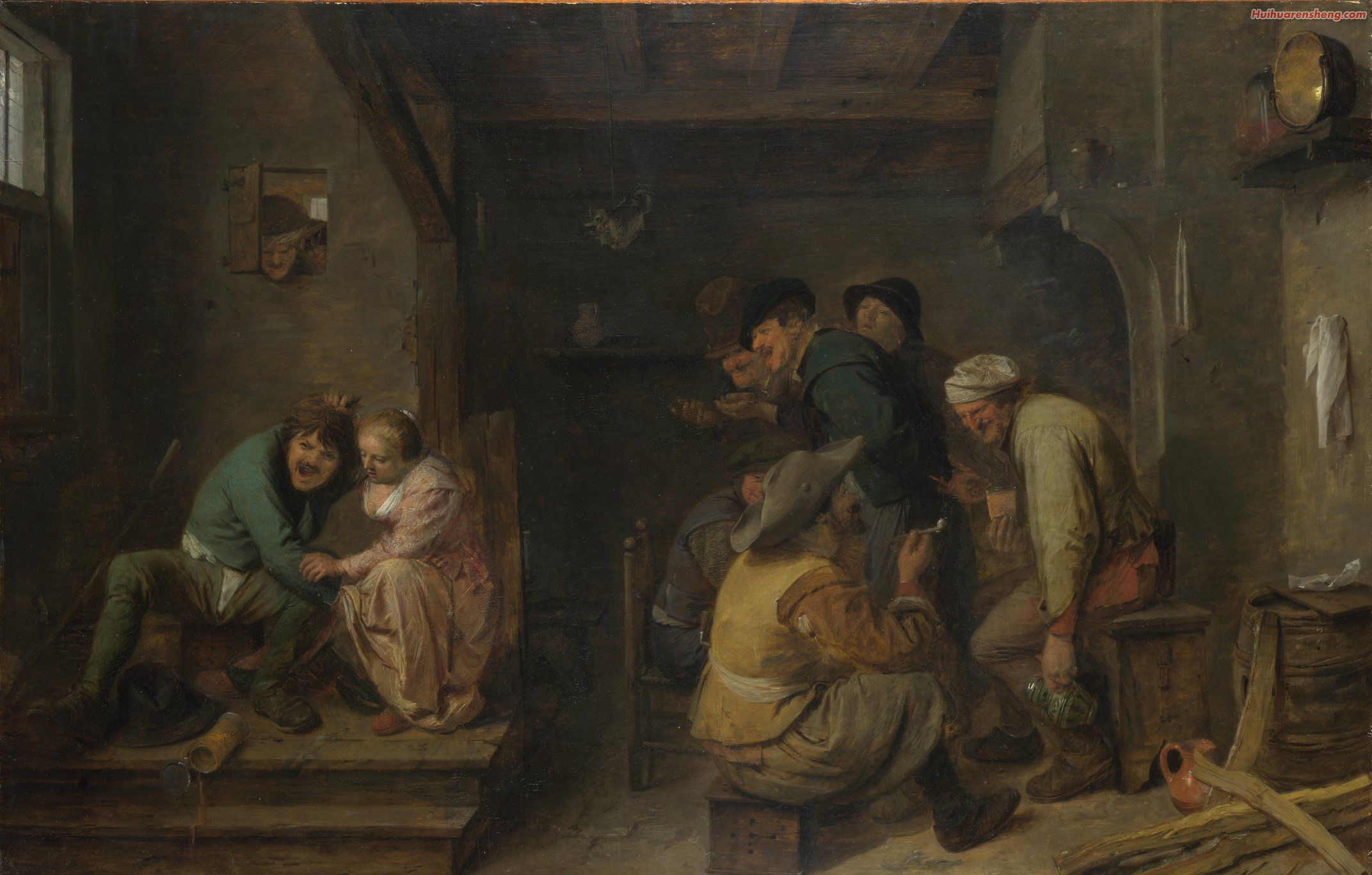 Adriaen Brouwer - Tavern Scene | 英国伦敦大英博物馆