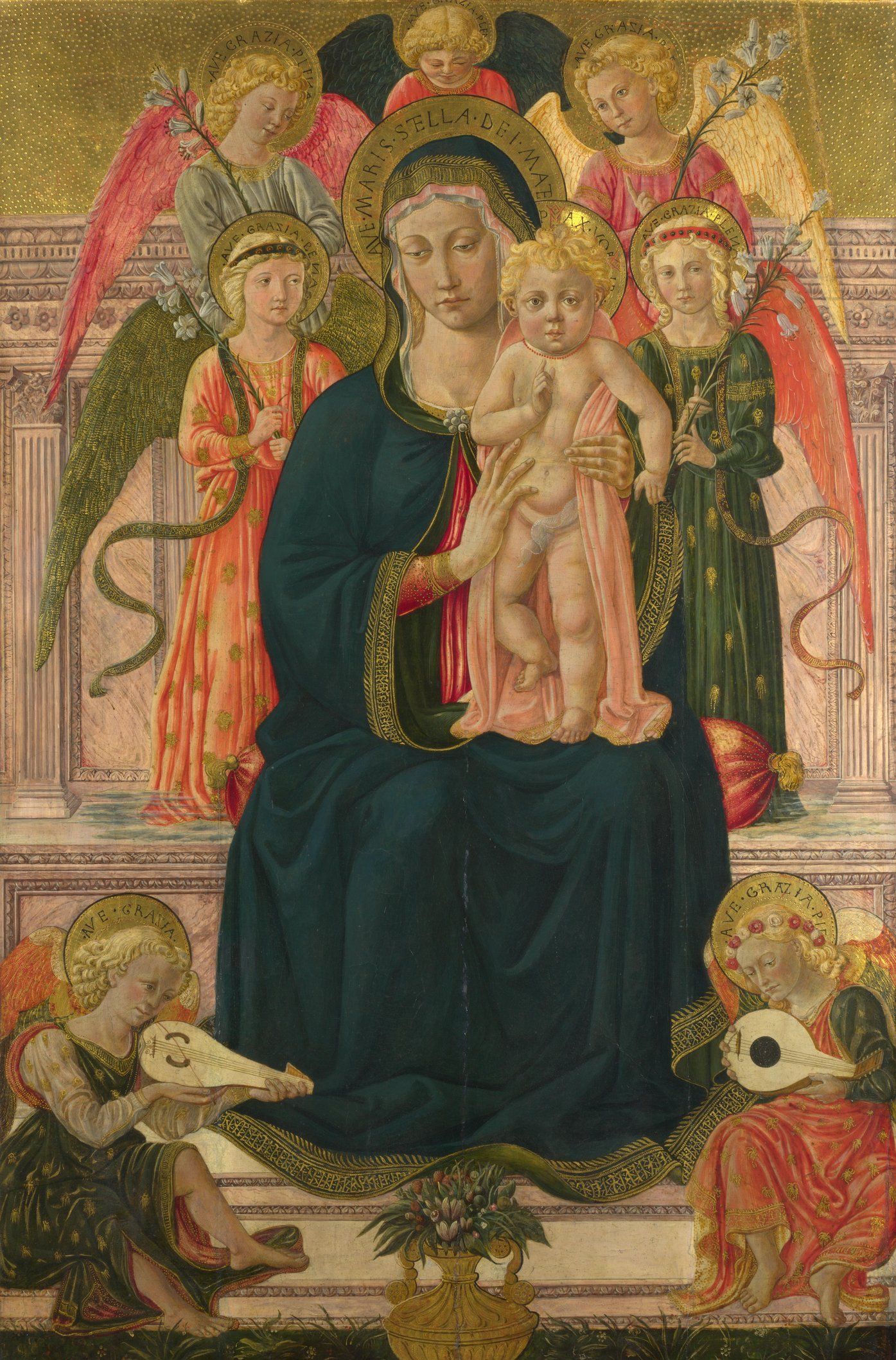 Benozzo Gozzoli - The Virgin and Child Enthroned with Angels