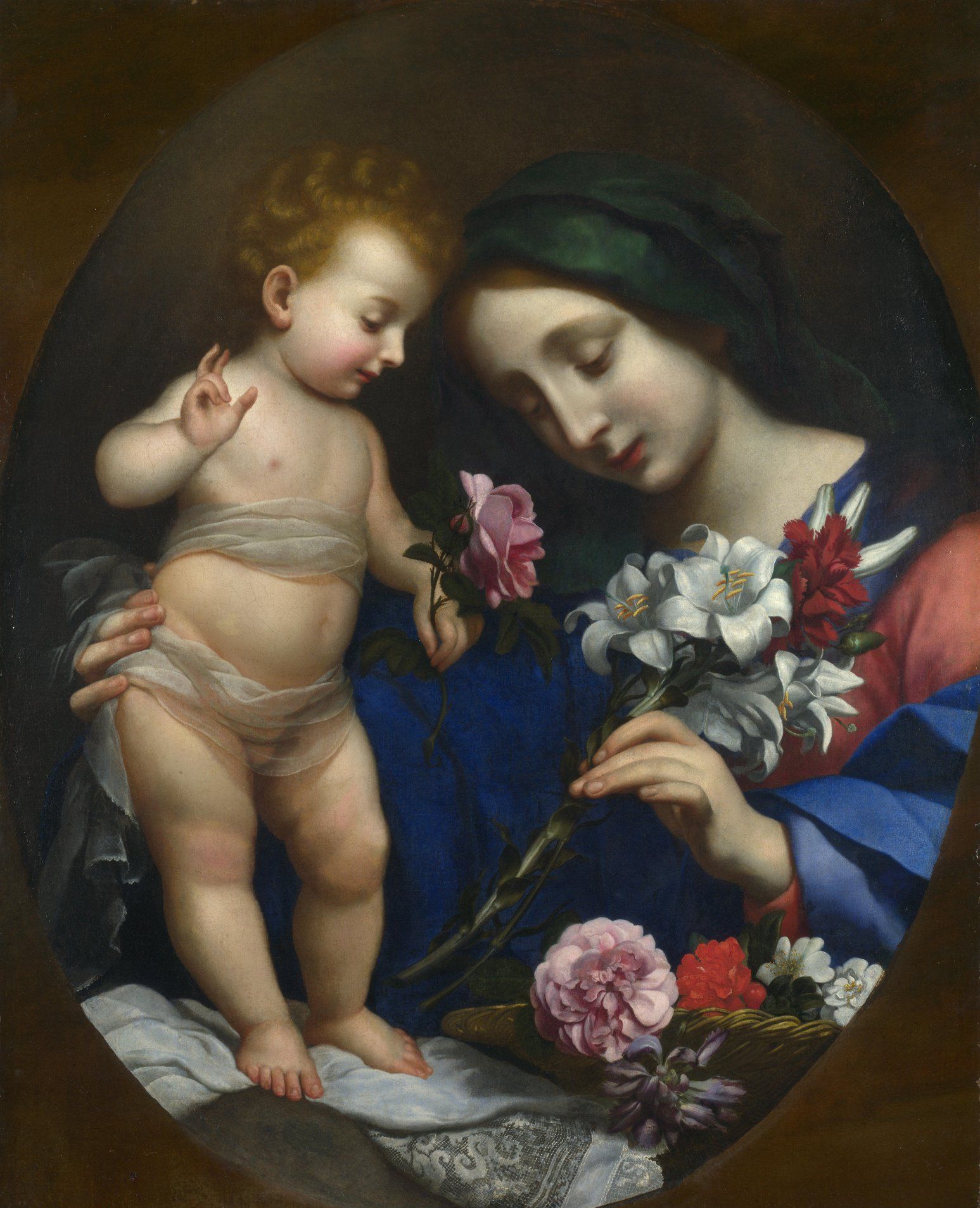 Carlo Dolci - The Virgin and Child with Flowers