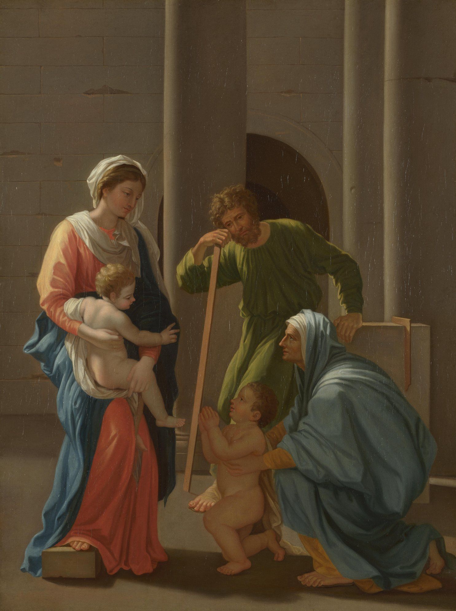 Nicolas Poussin - The Holy Family with Saints Elizabeth and John