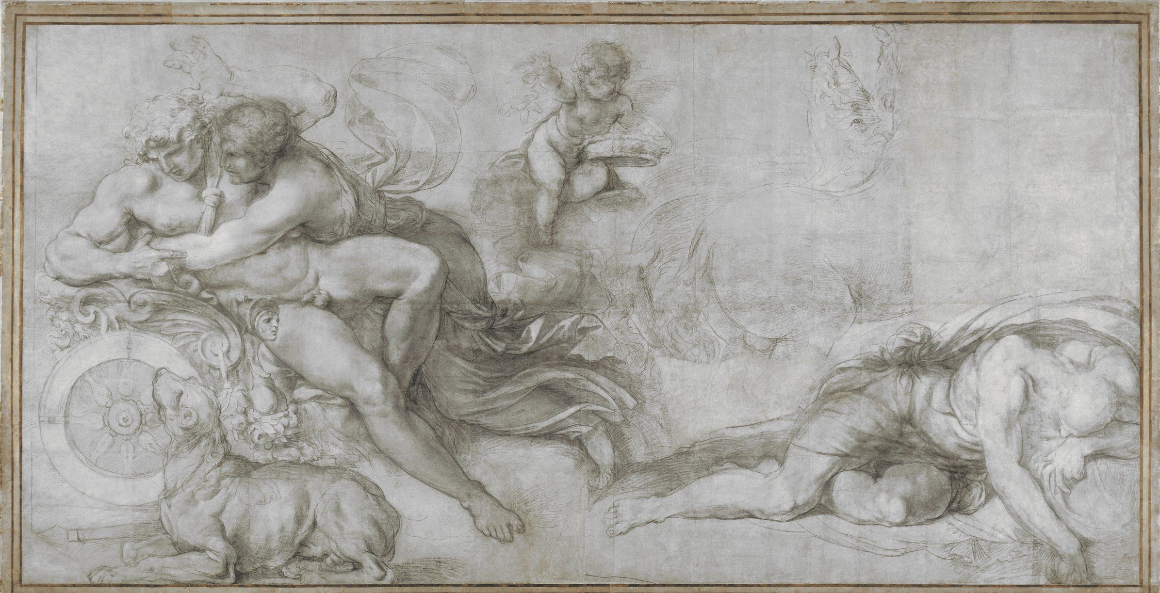 Agostino Carracci - Cephalus carried off by Aurora in her Chariot