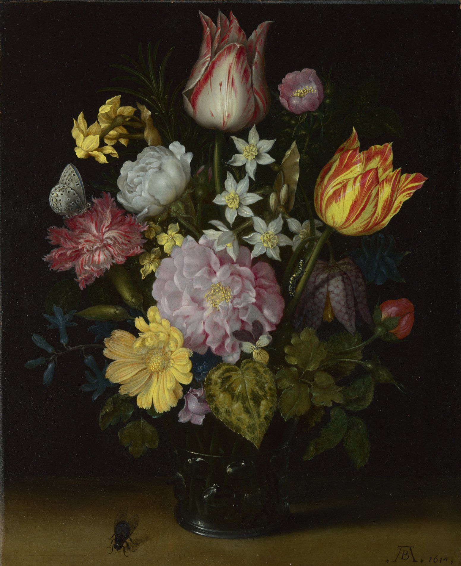 Ambrosius Bosschaert the Elder - Flowers in a Glass Vase