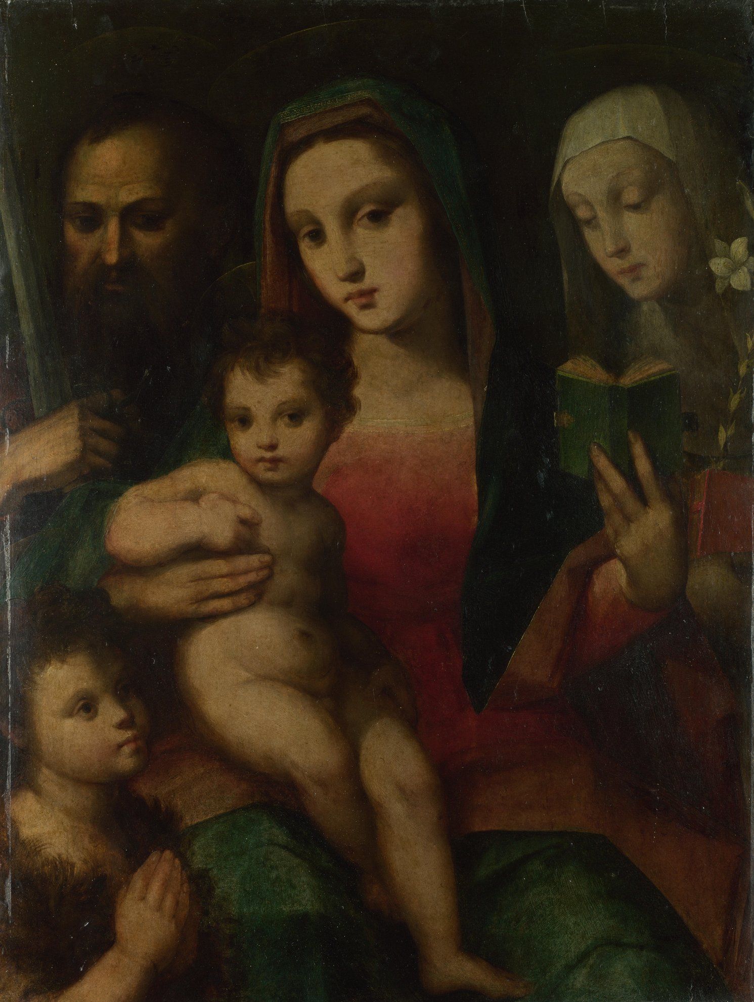 Andrea and Raffaello del Brescianino - The Madonna and Child with Saints