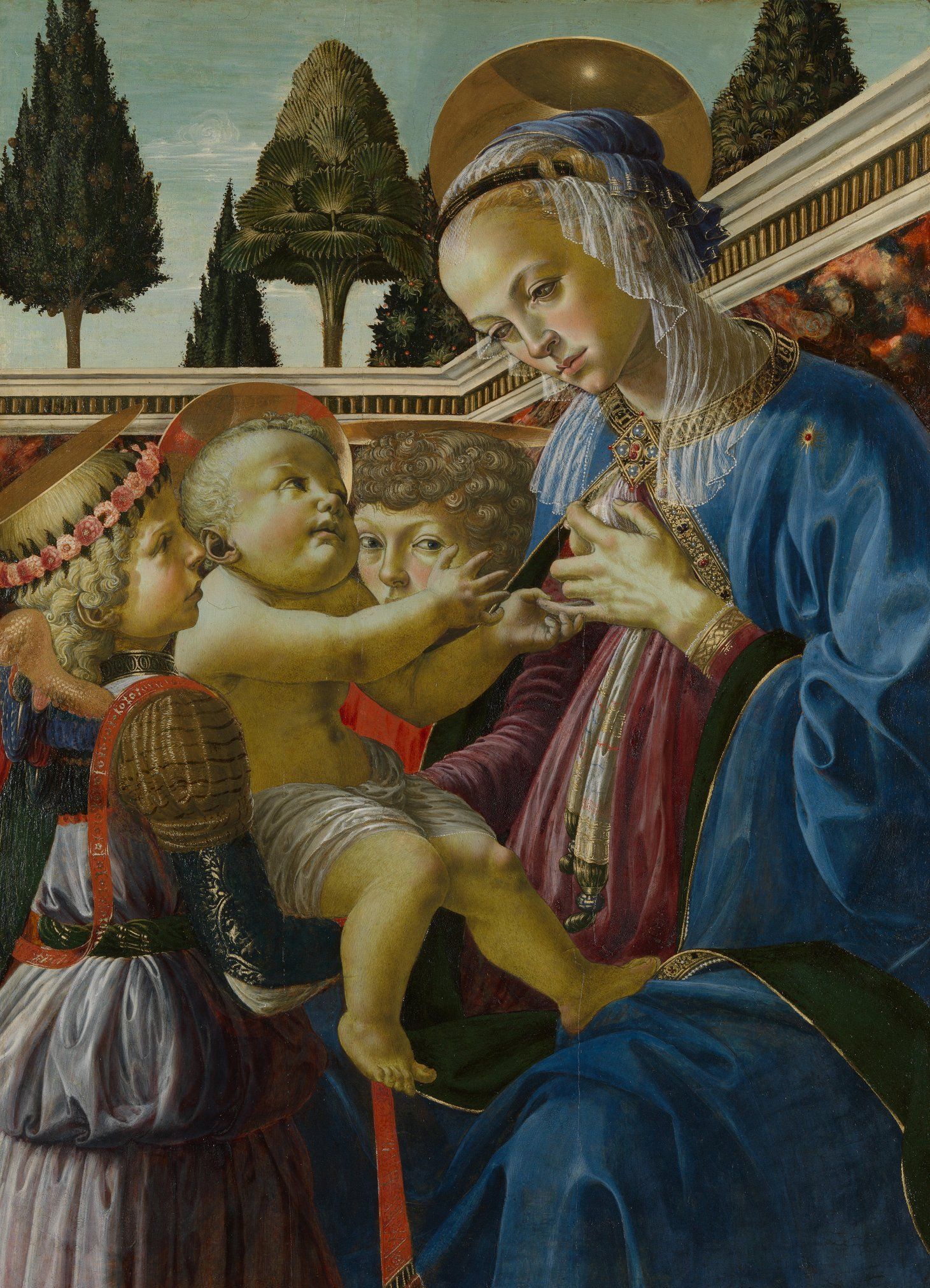 Andrea del Verrocchio - The Virgin and Child with Two Angels