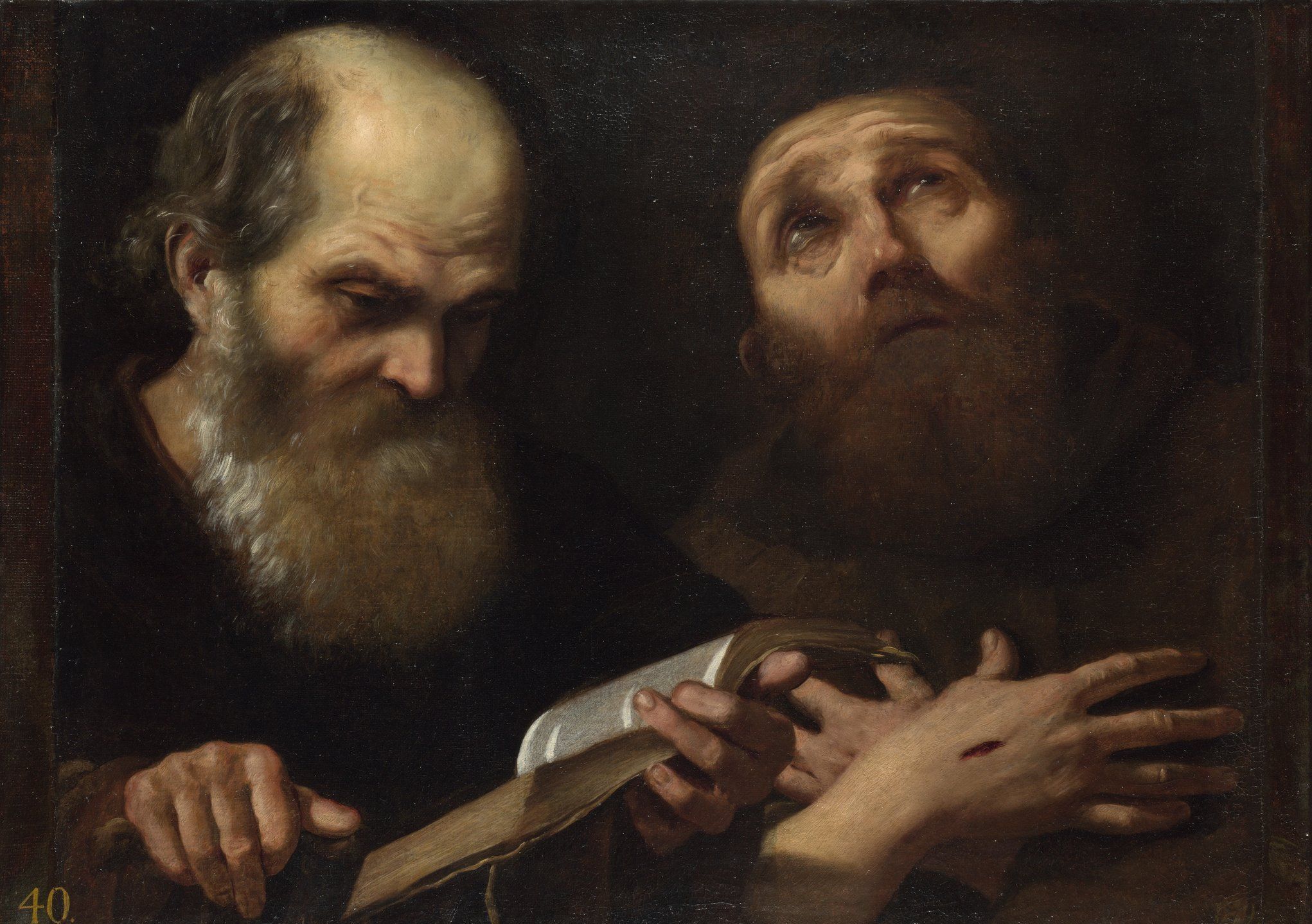 Andrea Sacchi - Saints Anthony Abbot and Francis of Assisi