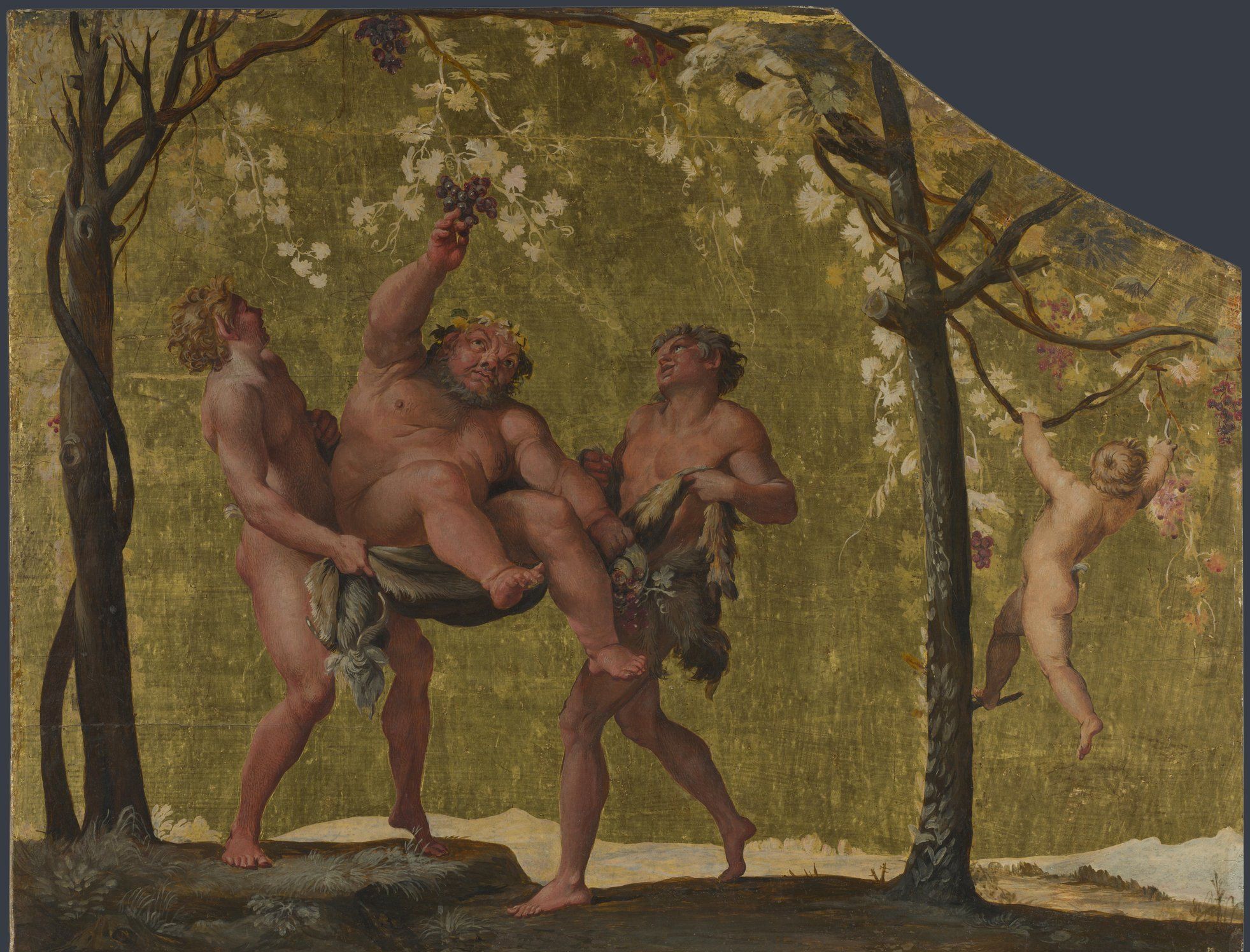 Annibale Carracci - Silenus gathering Grapes