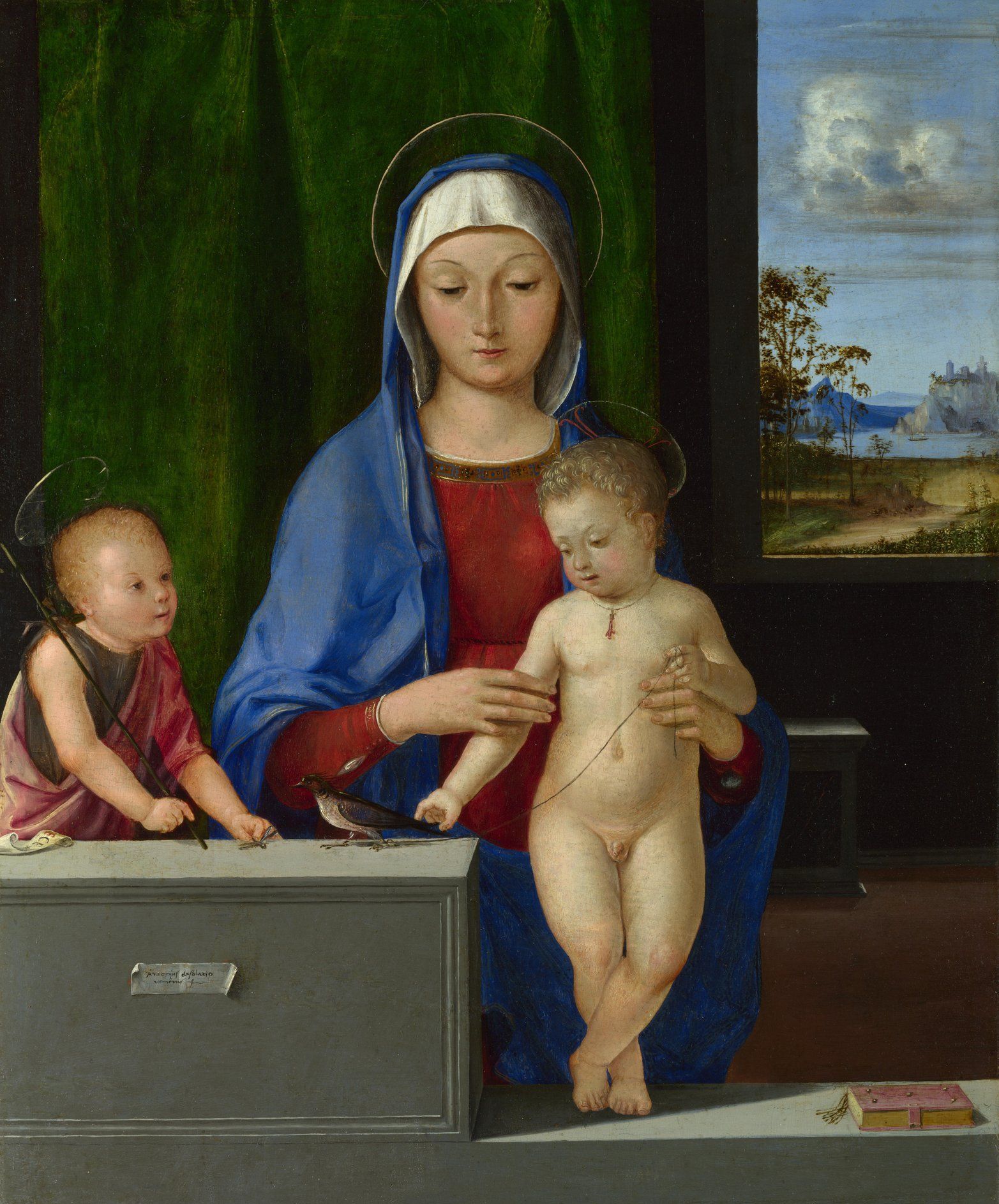 Antonio de Solario - The Virgin and Child with Saint John